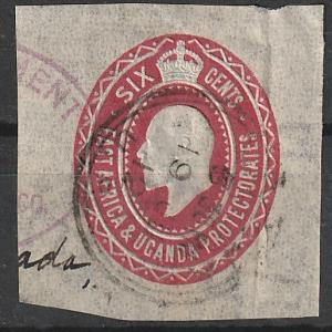 East Africa and Uganda Envelope stamp Edward VII