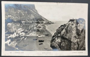 1934 Gibraltar Real Picture Postcard Cover To England Catalan Bay