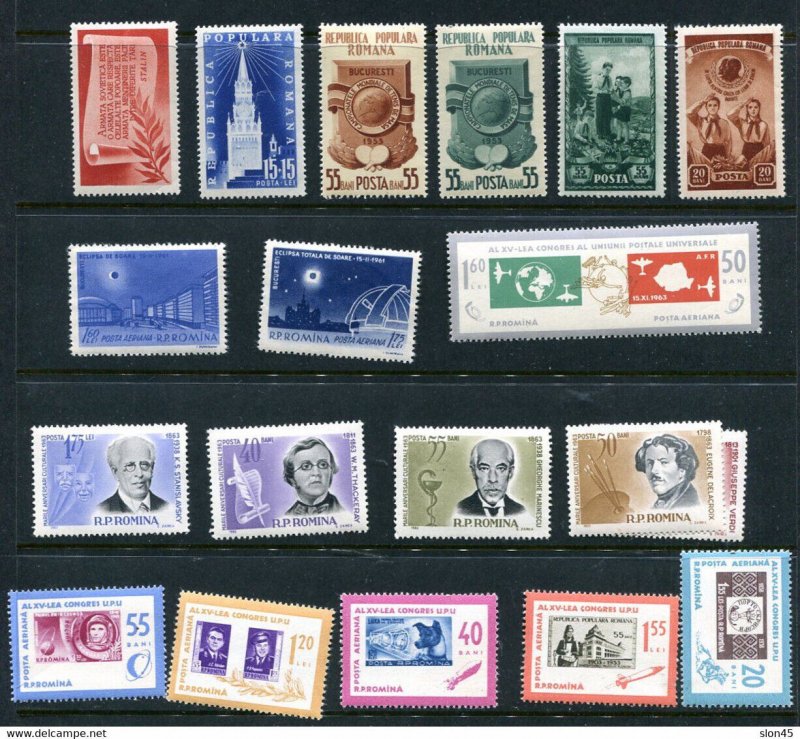 Romania 1953 And up Accumulation MNH/2 stamps are MH 13700
