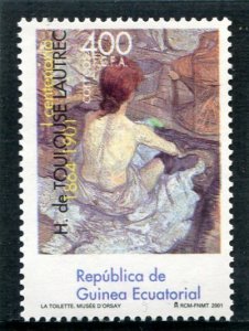 Equatorial Guinea 2001 TOULOUSE LAUTREC Paintings 1 value Perforated Mint (NH)