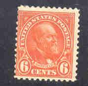 USA  Sc558 1922 6c red orange Garfield stamp mint