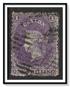 Ceylon #57a (v), SG 71bw Queen Victoria Used