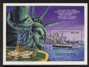 Antigua 834 MNH - Ship, Statue of Liberty, The Port of New York