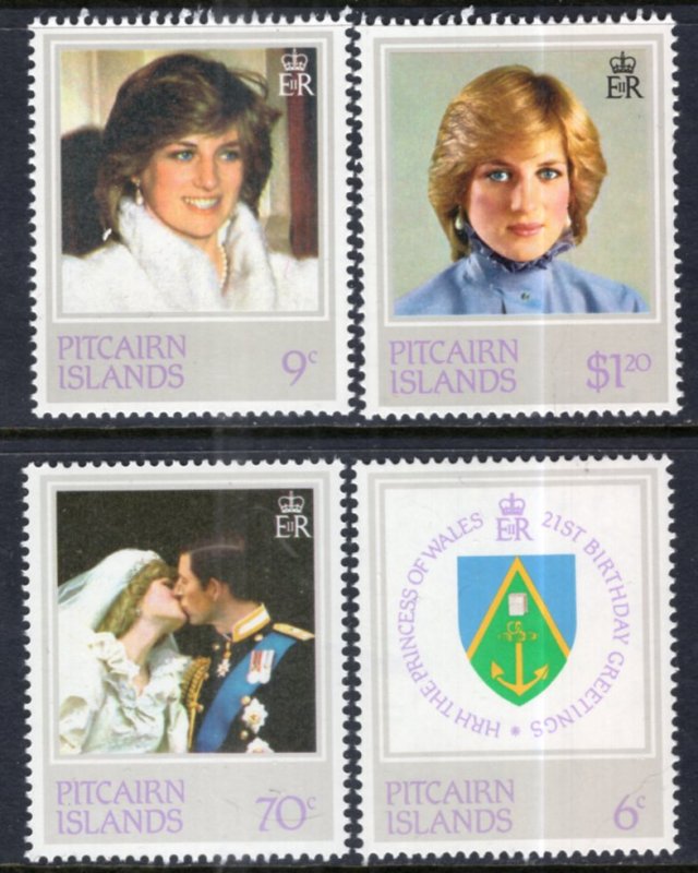 Pitcairn Islands 213-216 Princess Diana MNH VF