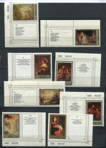 Russia Hermitage paintings with labels MNH  6961