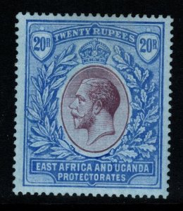 KENYA, UGANDA & TANGANYIKA SG60 1918 20r PURPLE & BLUE/BLUE MTD MINT 