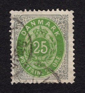 Denmark 1875 25o Oval #32 First Printing Facit 35a Good Used