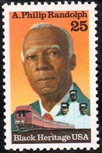 1989 Philip Randolph Black Heritage Single 25c Postage Stamp, Sc#2402, MNH,OG