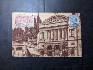 1928 Italy Postcard Cover Rome to Milan