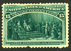 U.S. #238 MINT OG HR THIN