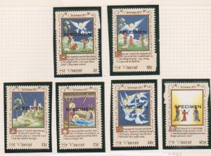 St. Vincent Scott # 509-514 Specimen Overprints 1977 Christmas set MNH