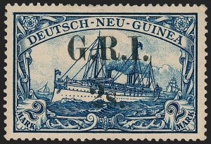 MOMEN: NEW BRITAIN SG #13 GRI G.R.I. 1914 MINT OG H BPA CERT £3,500 LOT #68660