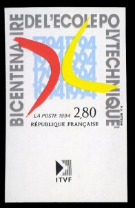 France, 1950-Present #2407 (YT 2862) Cat€23, 1994 French Polytechnic Instit...