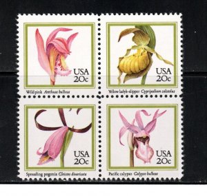 2076 - 2079 * ORCHIDS *   U.S. Block Of 4 MNH