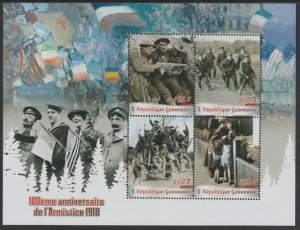 GABON - 2018 - World War One Armistice - Perf 4v Sheet - MNH -Private Issue