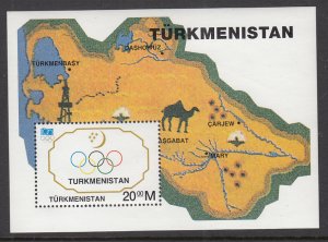 Turkmenistan 51 Olympics Souvenir Sheet MNH VF