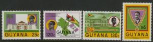 Guyana 1505-8 MNH President Burnham, Flag, Map, Architecture