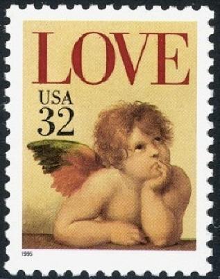 2957 Cherub Love F-VF MNH single stamp