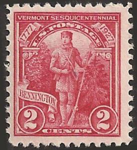 # 643 MNH - SCV-2.00 - CARMINE ROSE VERMONT SESQUICENTEN...