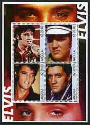 Angola 2002 Elvis Presley perf sheetlet containing set of...