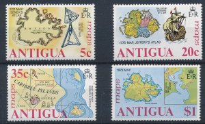 [BIN3268] Antigua 1975 Maps good set of stamps very fine MNH