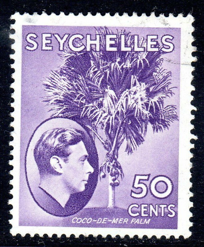  SEYCHELLES-- 1938- sg144  -  50 cents  -  - used -     