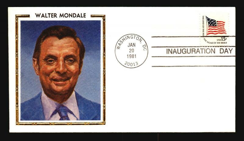 Reagan 1981 Inauguration Cover / Colorano Walter Mondale Cachet - Z14490