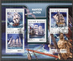 Guinea Bissau 2017 Sailing Ships Boats Sheet Used / CTO