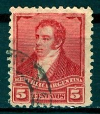 Argentina; 1896: Sc. # 110: Used Perf. 11 1/2 Single Stamp