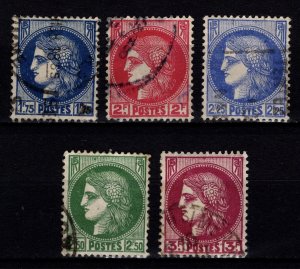 France 1938-40 Ceres definitives, Part Set [Used]