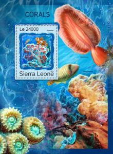 SIERRA LEONE 2016 SHEET CORALS MARINE LIFE srl161207b