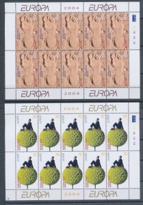 2004 EUROPE CEPT Armenia 2 Mini-sheets of 10 values MNH holidays **