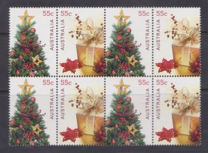 AUSTRALIA - 2011 CHRISTMAS - BLOCK OF 8 - SE-TENANT MINT NH