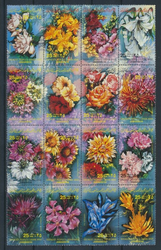 [I778] Lybia 1983 Flowers good set of stamps very fine MNH