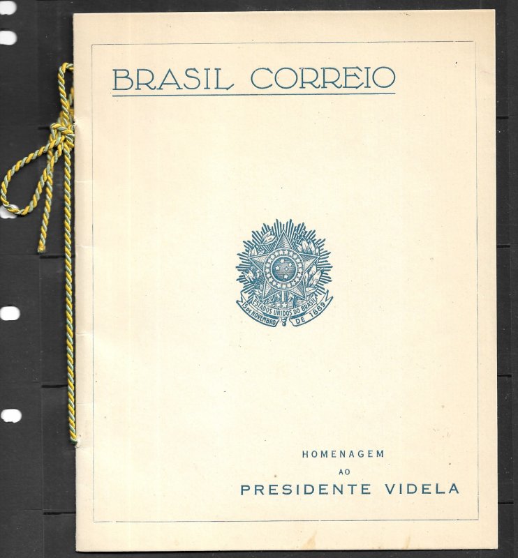 BRAZIL 1947 President Videla of Chile MAP Special Folder Sc 671 Footnote MNGAI