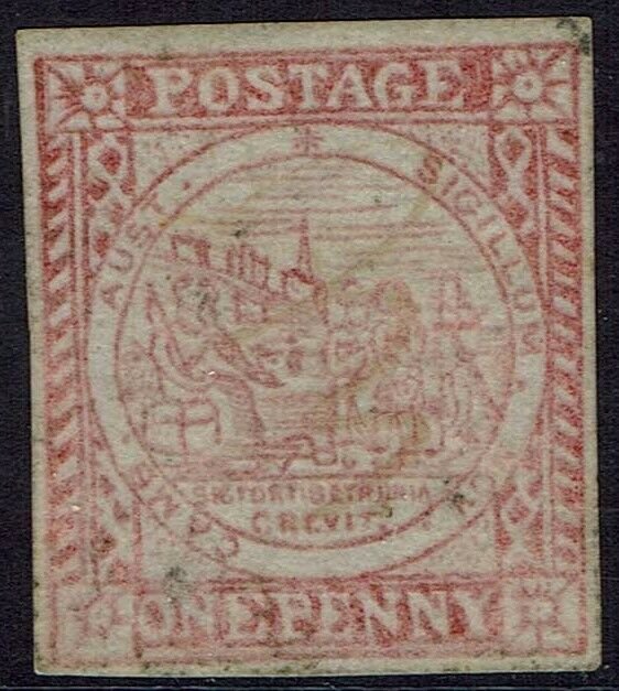 NEW SOUTH WALES 1850 SYDNEY VIEW 1D PLATE II USED 