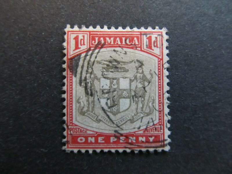 A4P21F7 Jamaica 1903-04 Wmk Crown CA 1d used