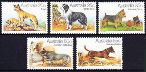 AUSTRALIA SC#729-733 Dogs of Australia (1980) MNH