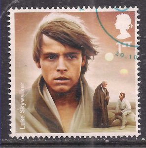 GB 2015 QE2 1st Star Wars Luke Skywalker Ex Fdc SG 3766 ( A12 )