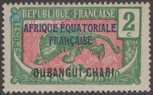 Ubangi-Shari 1924-33 MH Sc 42 2c Leopard Variety