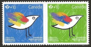 Canada 2016 Community Foundation | Birds Die Cut Pair Set #B24i (B23-B24) VF-NH-