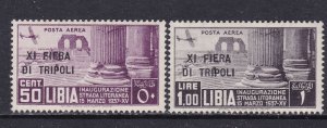 Libya Scott C30-C31, 1937 Tripoli Fair O/Ps, VF MNH. Scott $70