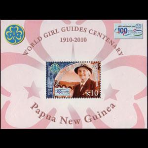 PAPUA NEW GUINEA 2010 - Scott# 1454 S/S Girl Guides Cent. NH