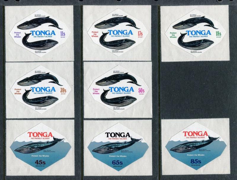 Tonga 412-418, C229-C238 MNH, Endangered Wildlife Marine Life Whales 1978 x27868