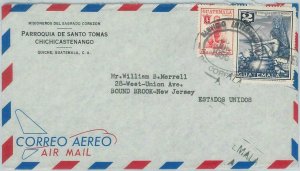 77173  - GUATEMALA  - Postal HIistory -  AIRMAIL COVER to USA 1956 - FOOTBALL