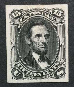 MOMEN: US #77P4 PLATE PROOF ON CARD #25810