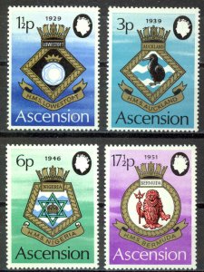 Ascension Sc# 156-159 MH 1972 Naval Coats of Arms