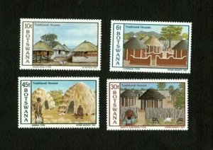 Botswana 1982 - Scott#299-302 - Traditional Homes, House - Set of 4 Stamps - MNH