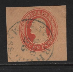 U2 XF used cut square with nice color cv $ 45 ! see pic !