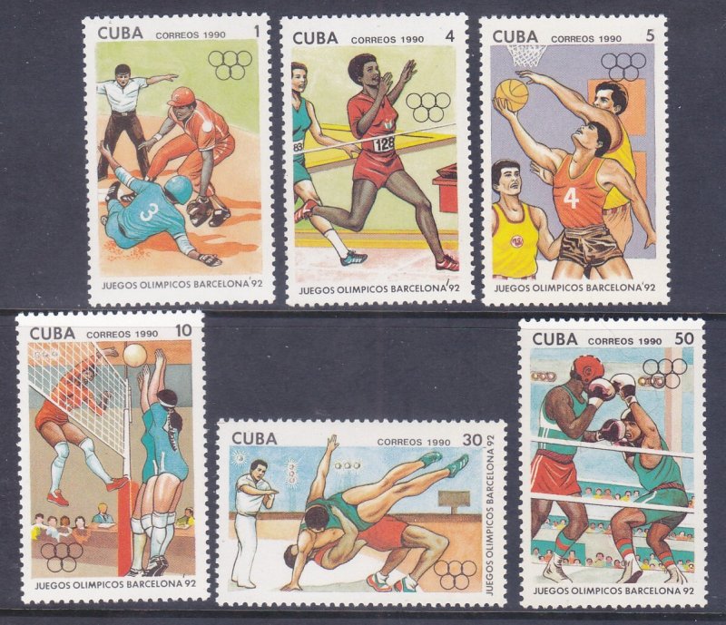 Cuba 3198-3203 MNH 1992 Summer Olympics - Barcelona Spain Full Set of 6
